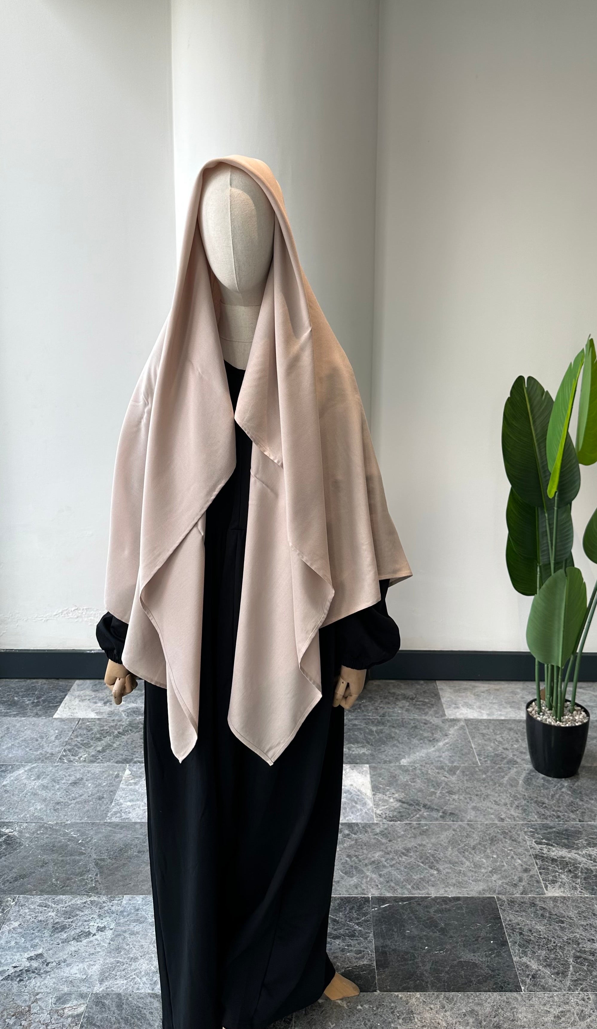 Bambu viskon eşarp -Vizon| 140 cm