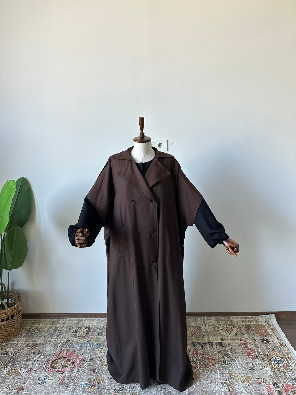 Tensel Pamuk Gabardin/ Trench Panço- Kahve