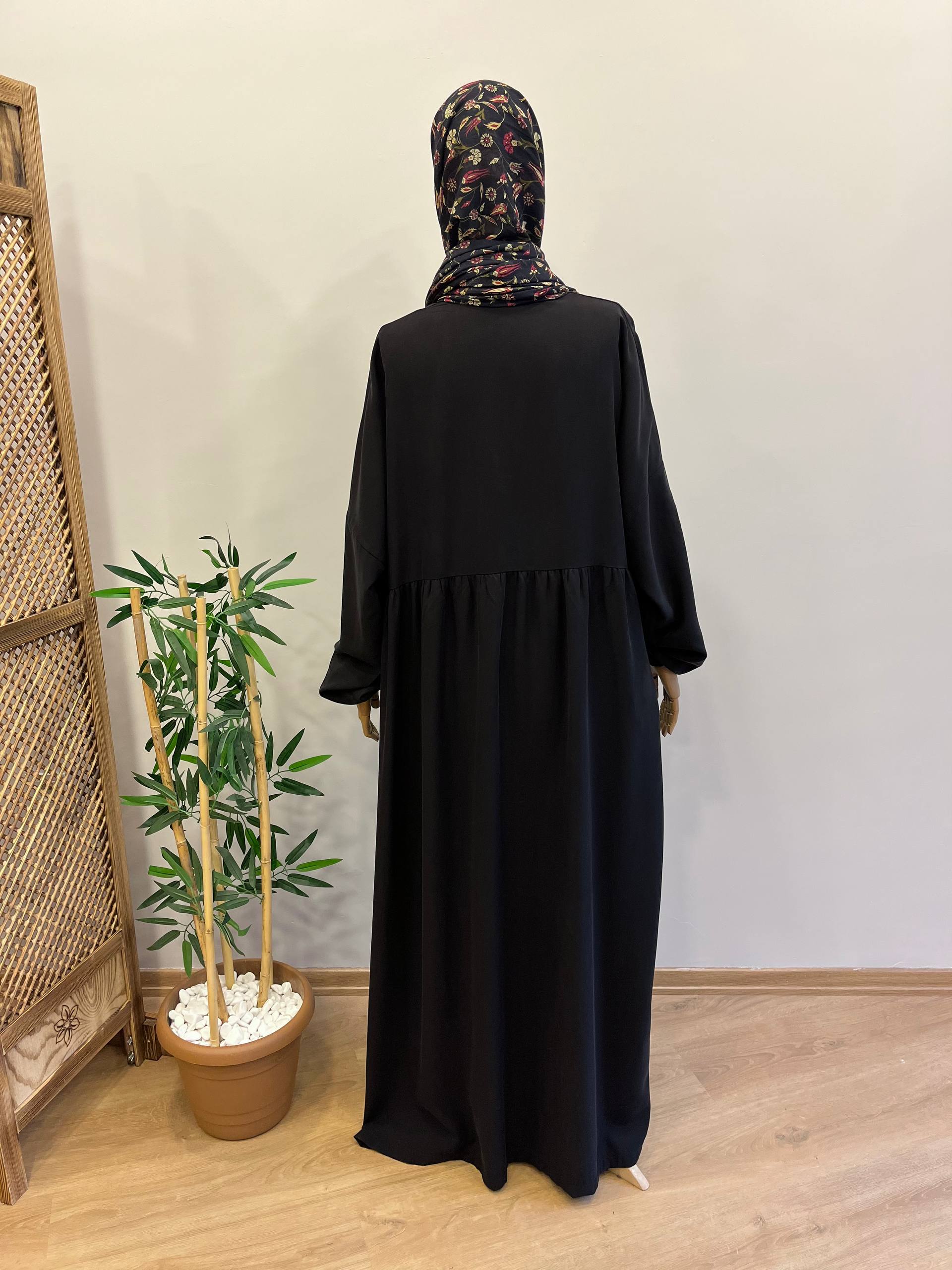 Tensel kupra robalı ferace - siyah