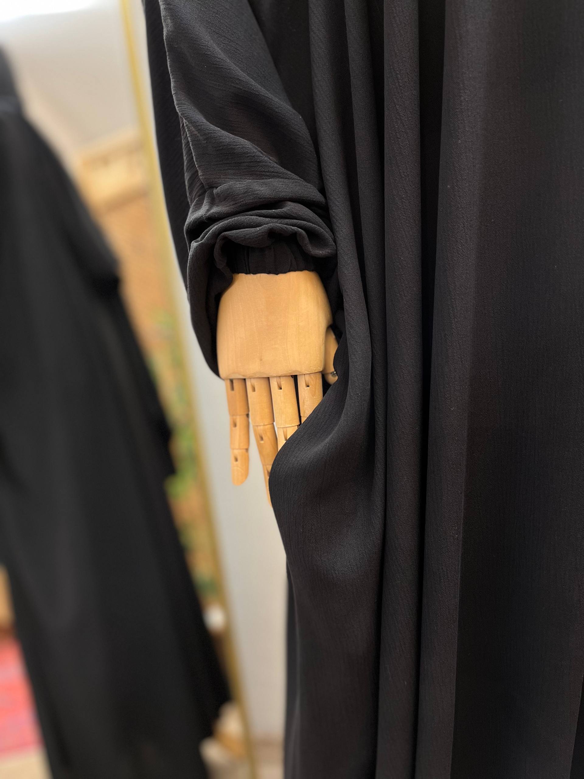 Bürümcük cilbab takımı -şalvarlı |yarım fermuar