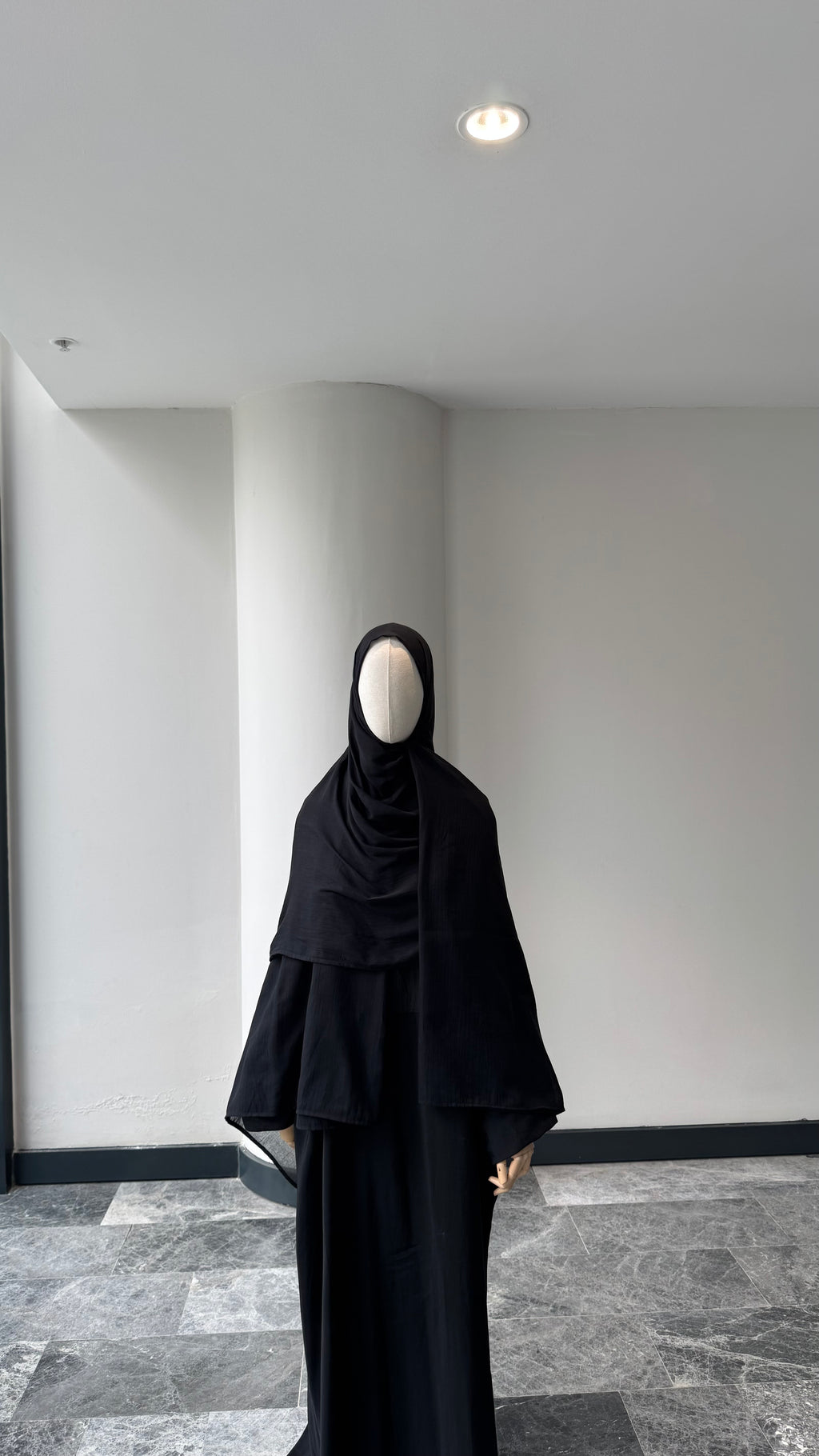 Saf pamuk şal -siyah