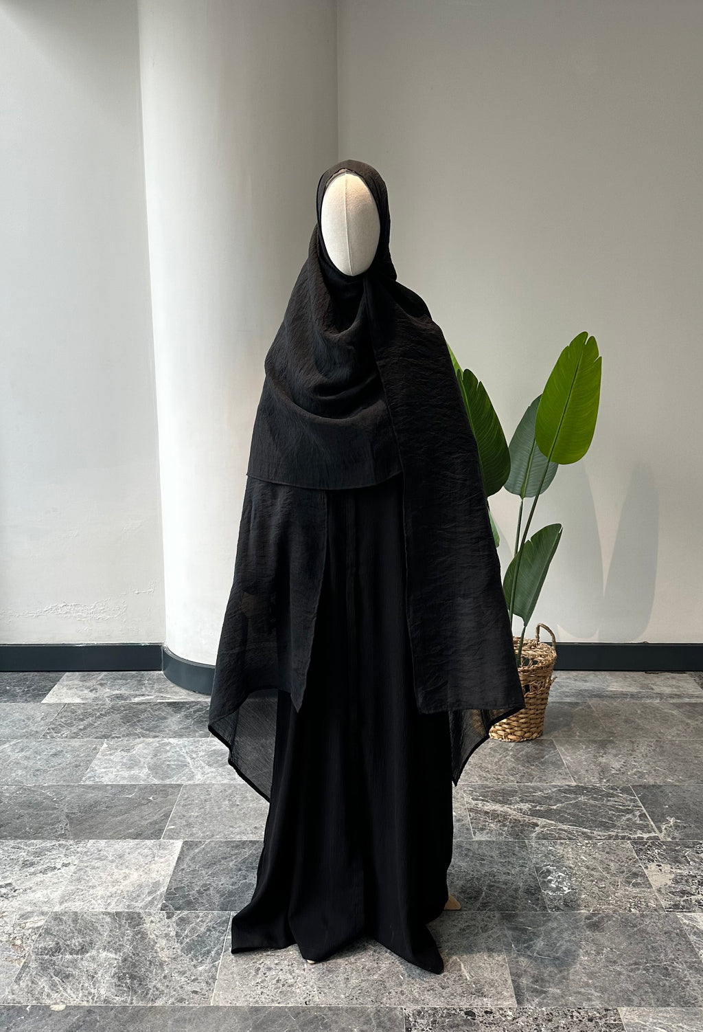 Premıum  organze  şal - siyah 3m x70cm