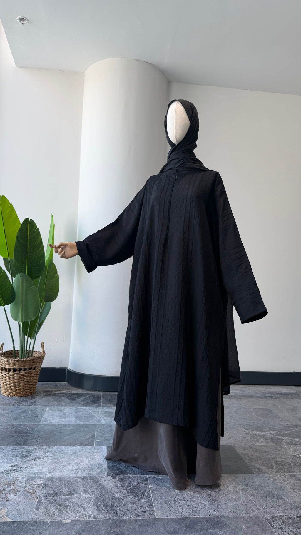 Otantik siyah  takım - abaya kol