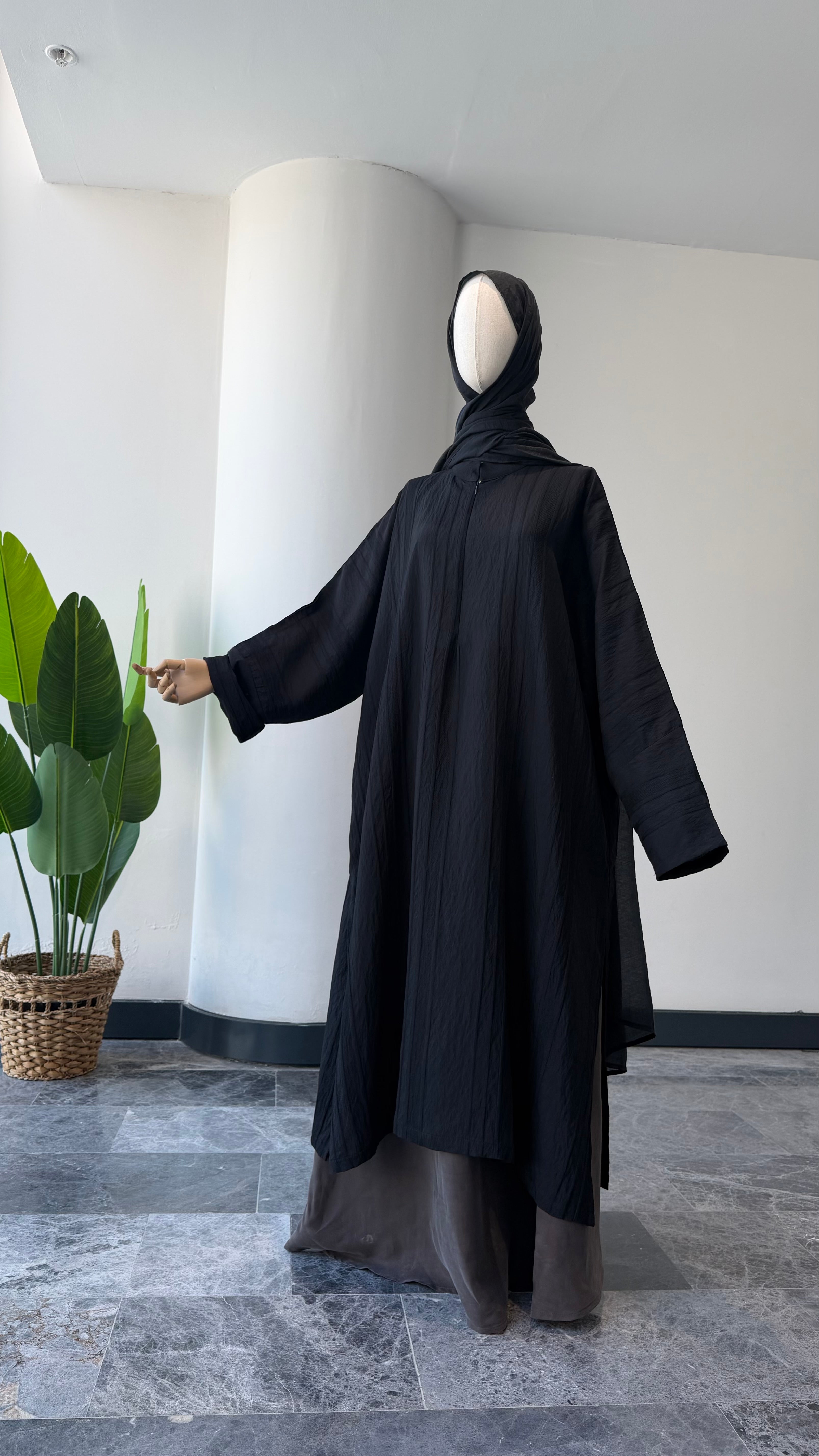Otantik siyah  takım - abaya kol
