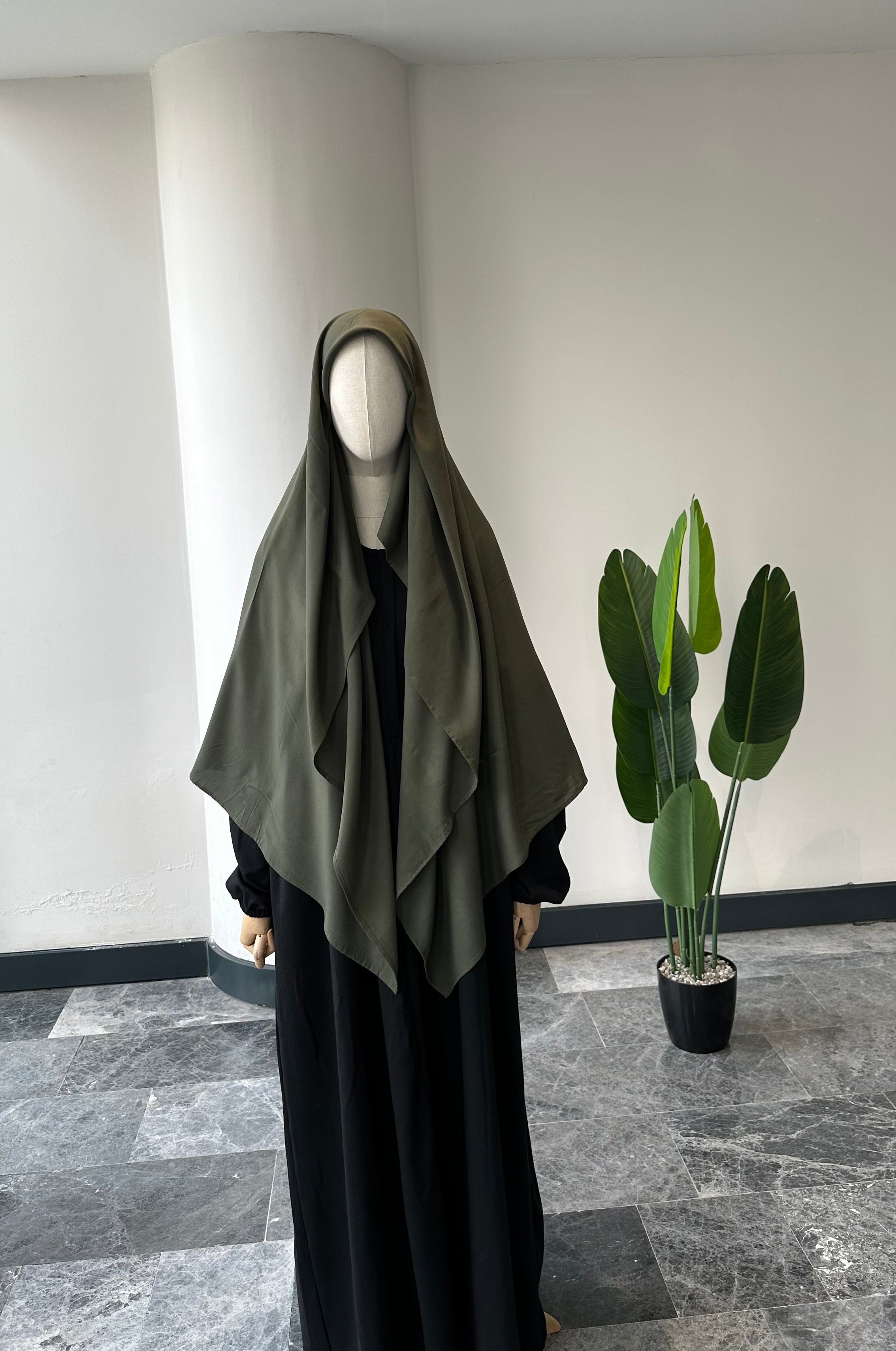 Bambu Viskon-Eşarp/Haki 140 cm