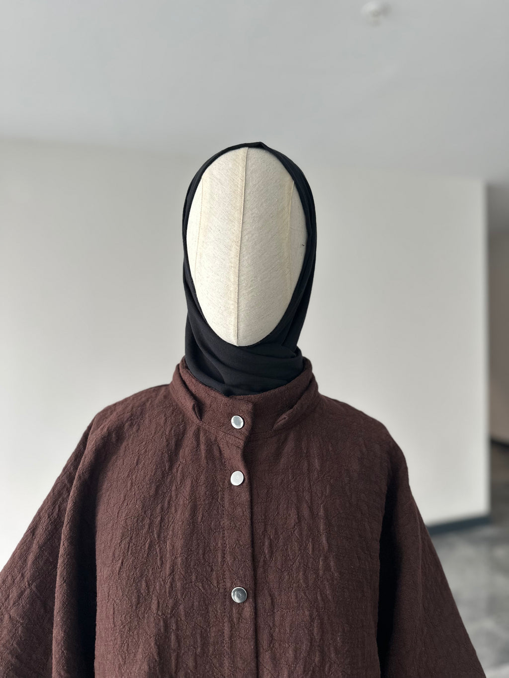 Jakar ceket panço- kahve çıtlı