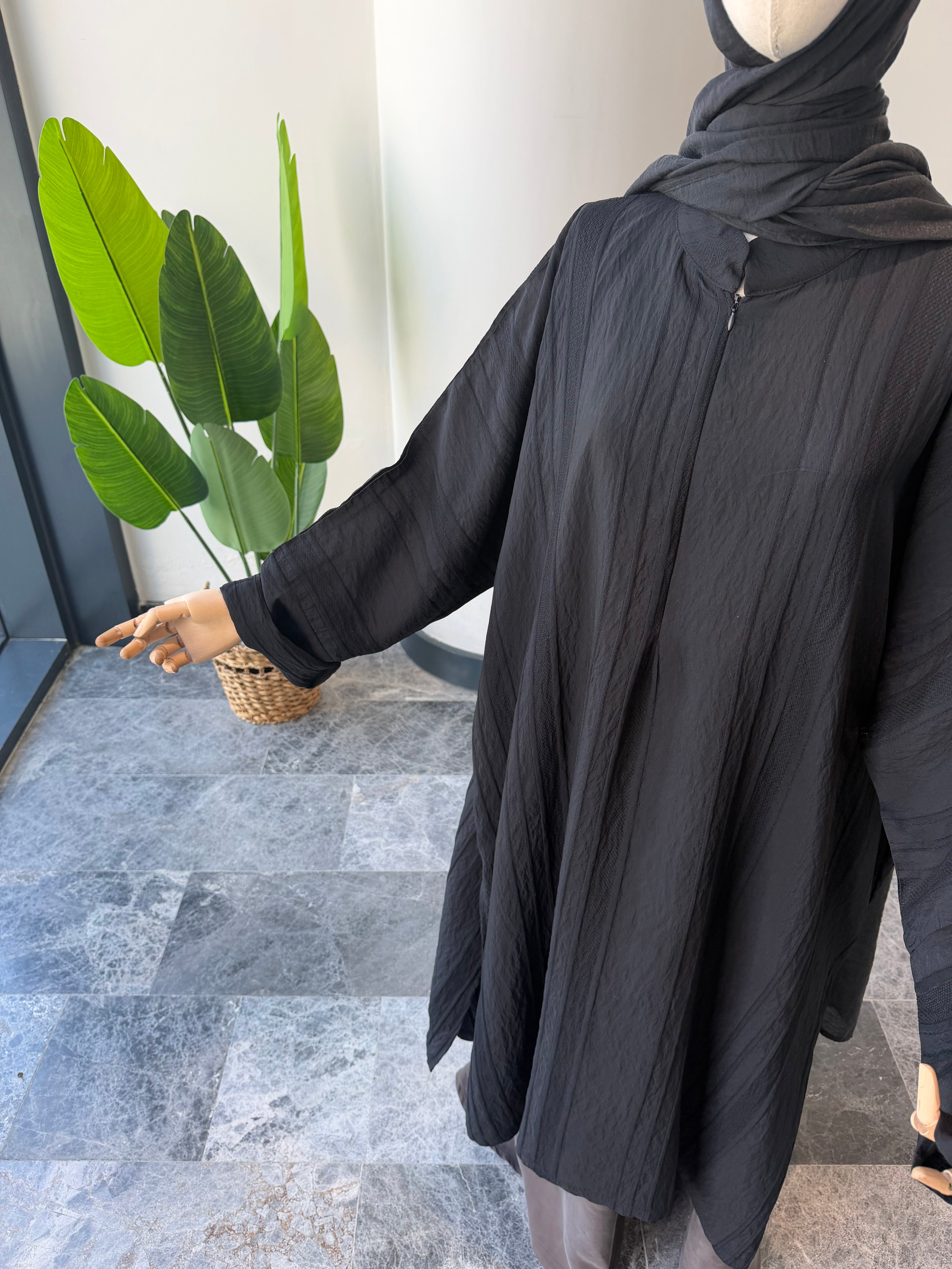 Otantik siyah  takım - abaya kol