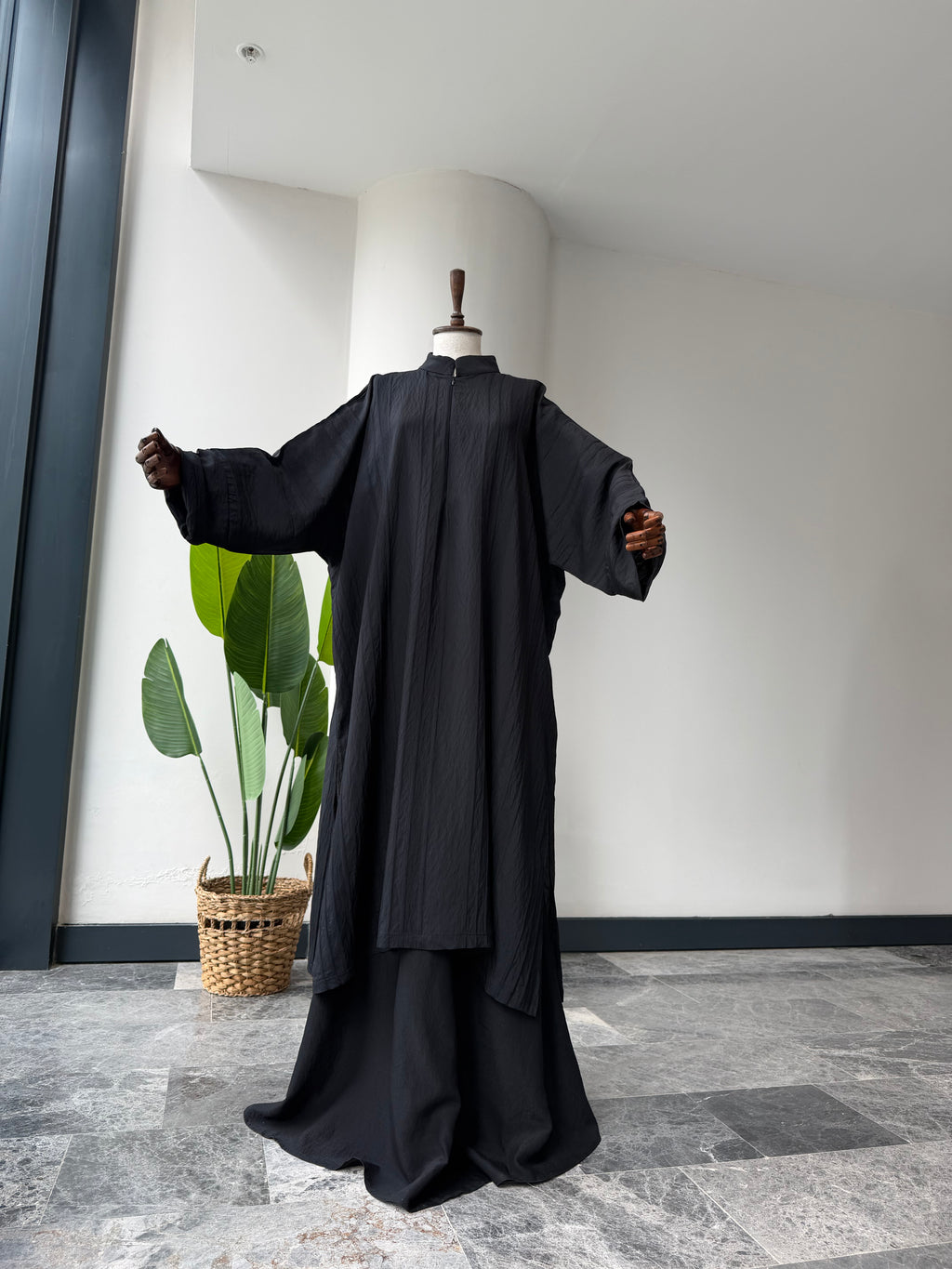 Otantik siyah  takım - abaya kol
