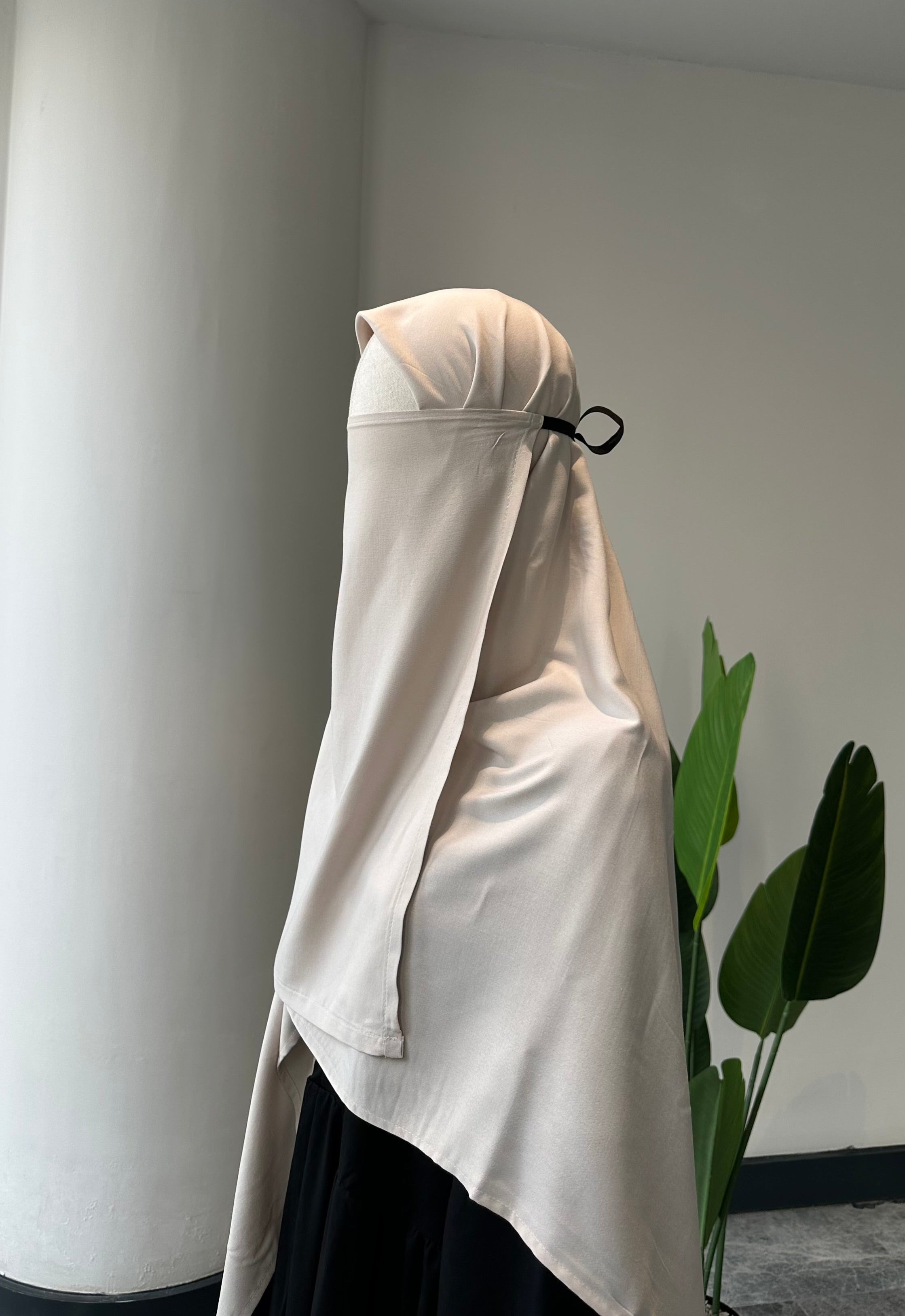 Bambu Viskon/İç peçe  - Krem
