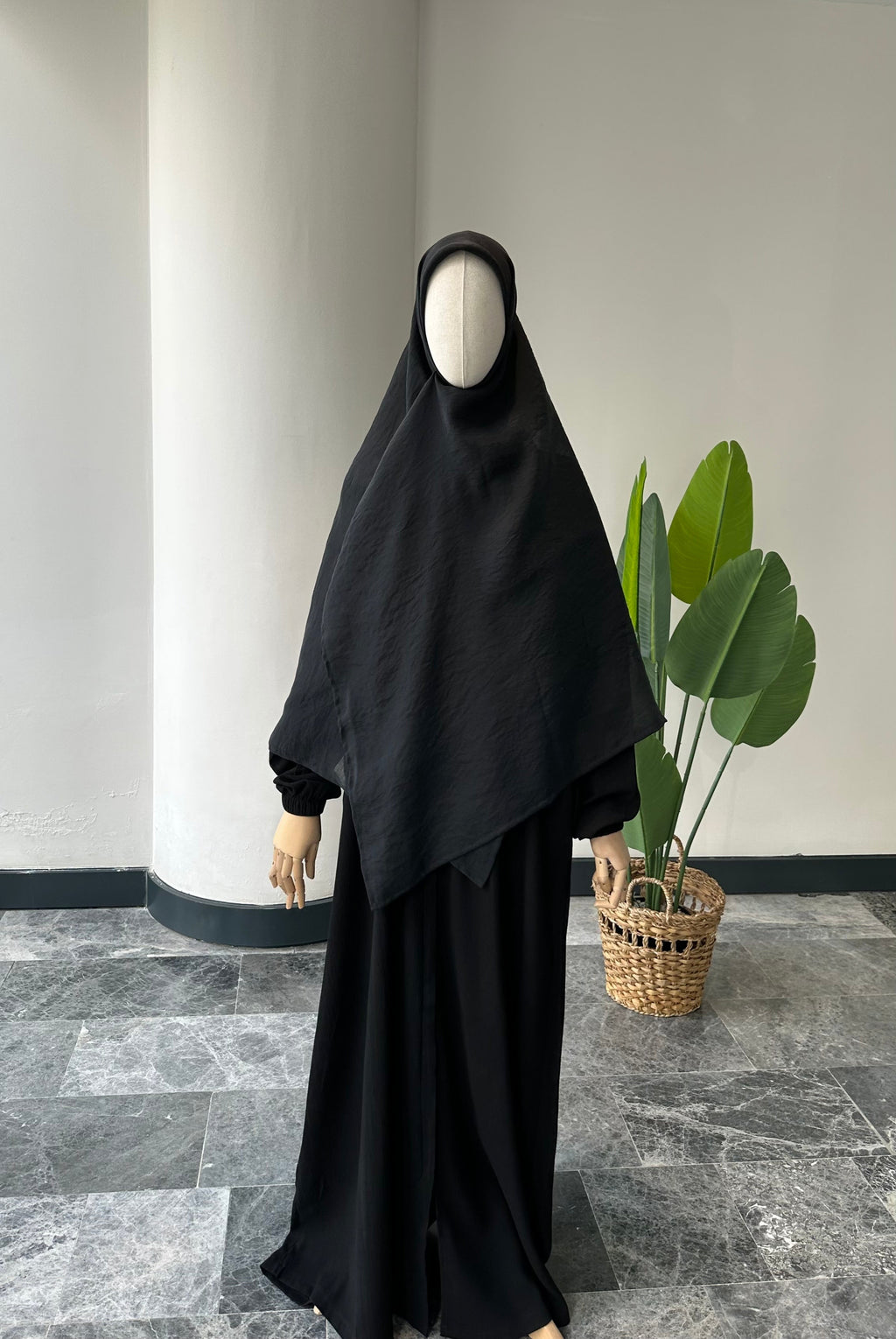 Premıum organze/eşarp-Siyah 140cm