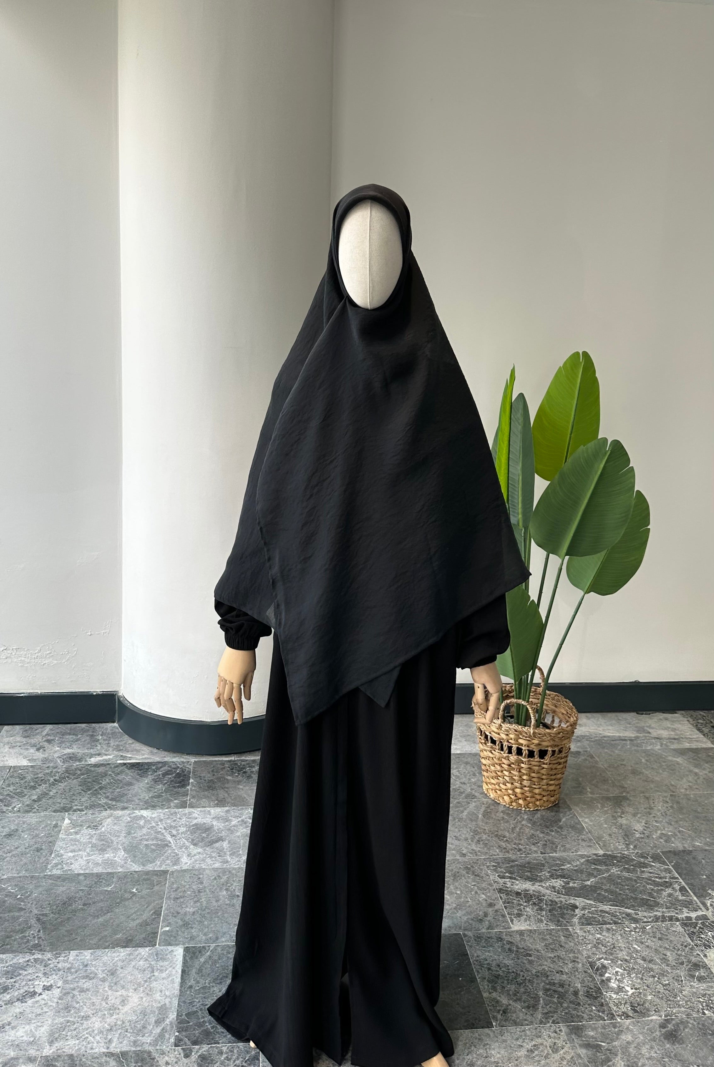 Premıum organze/eşarp-Siyah 140cm