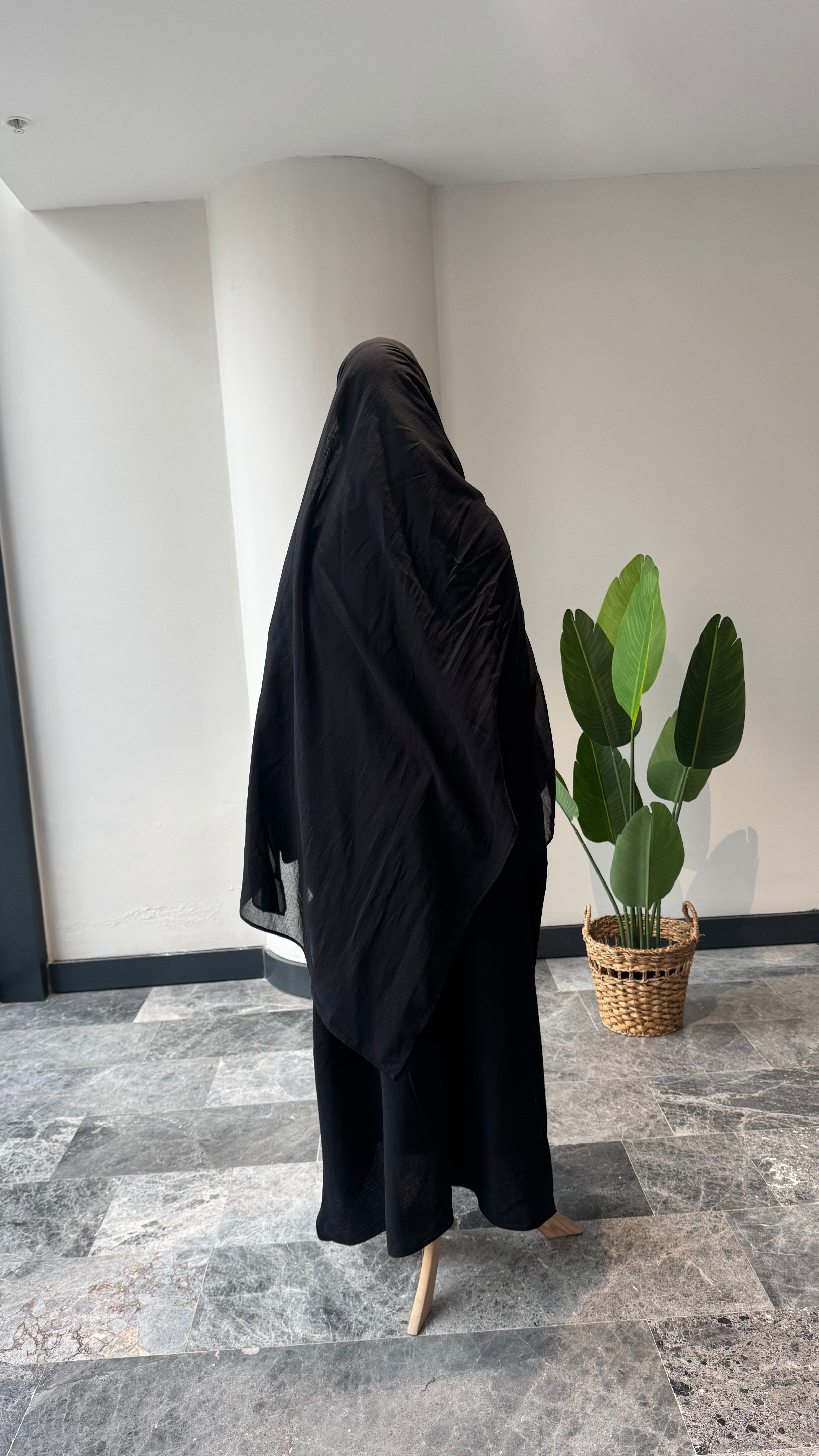 Mekka takım siyah - şalvarlı | fermuarlı