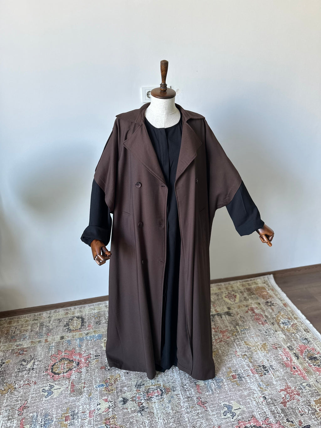 Tensel Pamuk Gabardin/ Trench Panço- Kahve