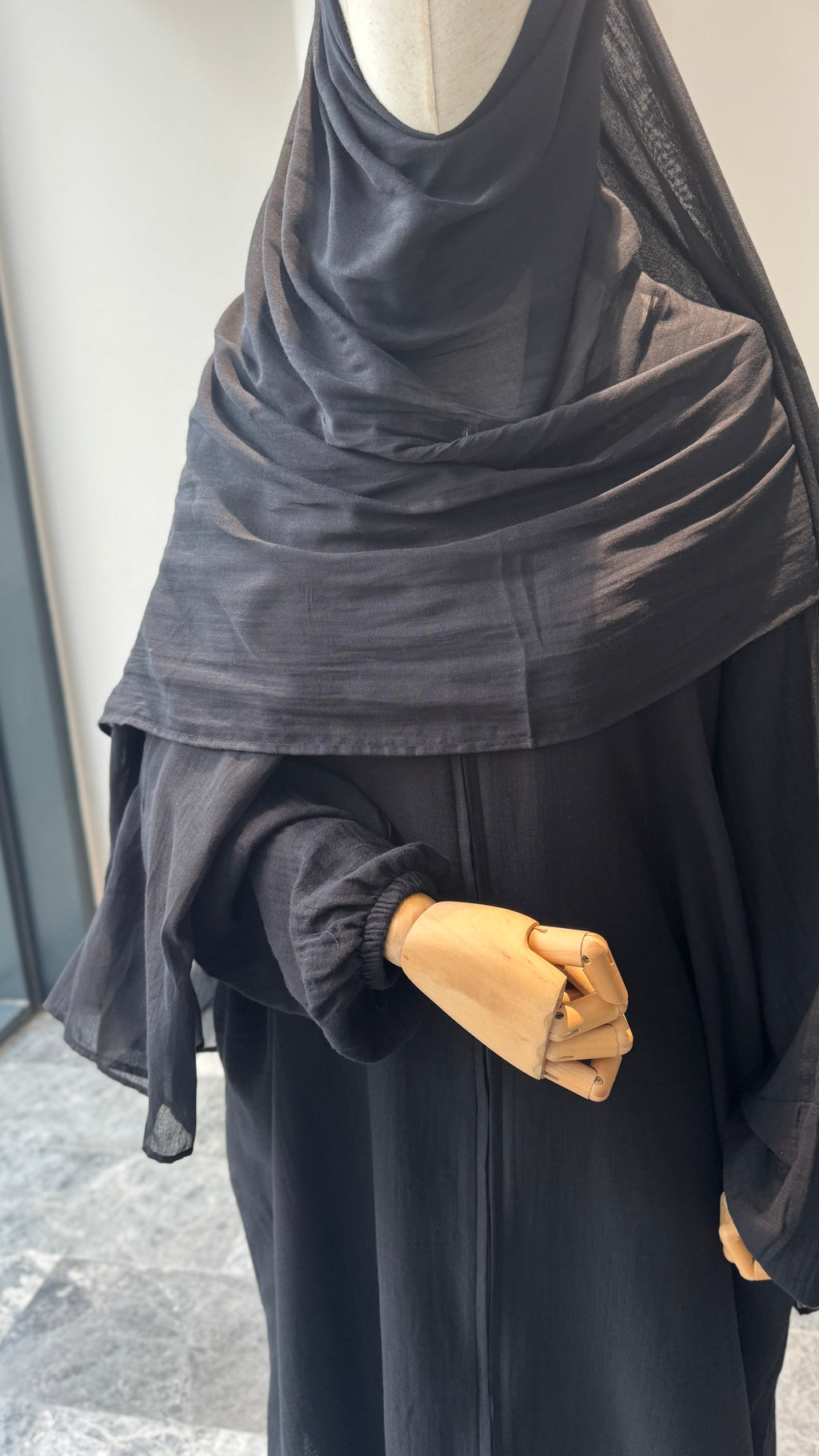 Mekka takım siyah - şalvarlı | fermuarlı