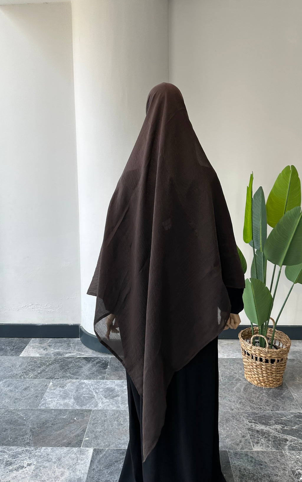 Premıum organze/eşarp-kahve 140cm