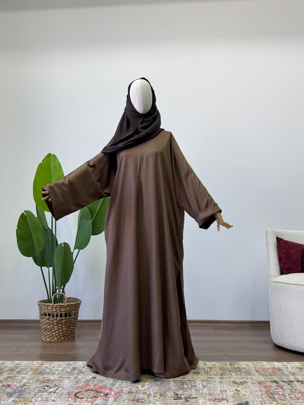 Lal Abaya / Toprak - Pamuk Gabardin