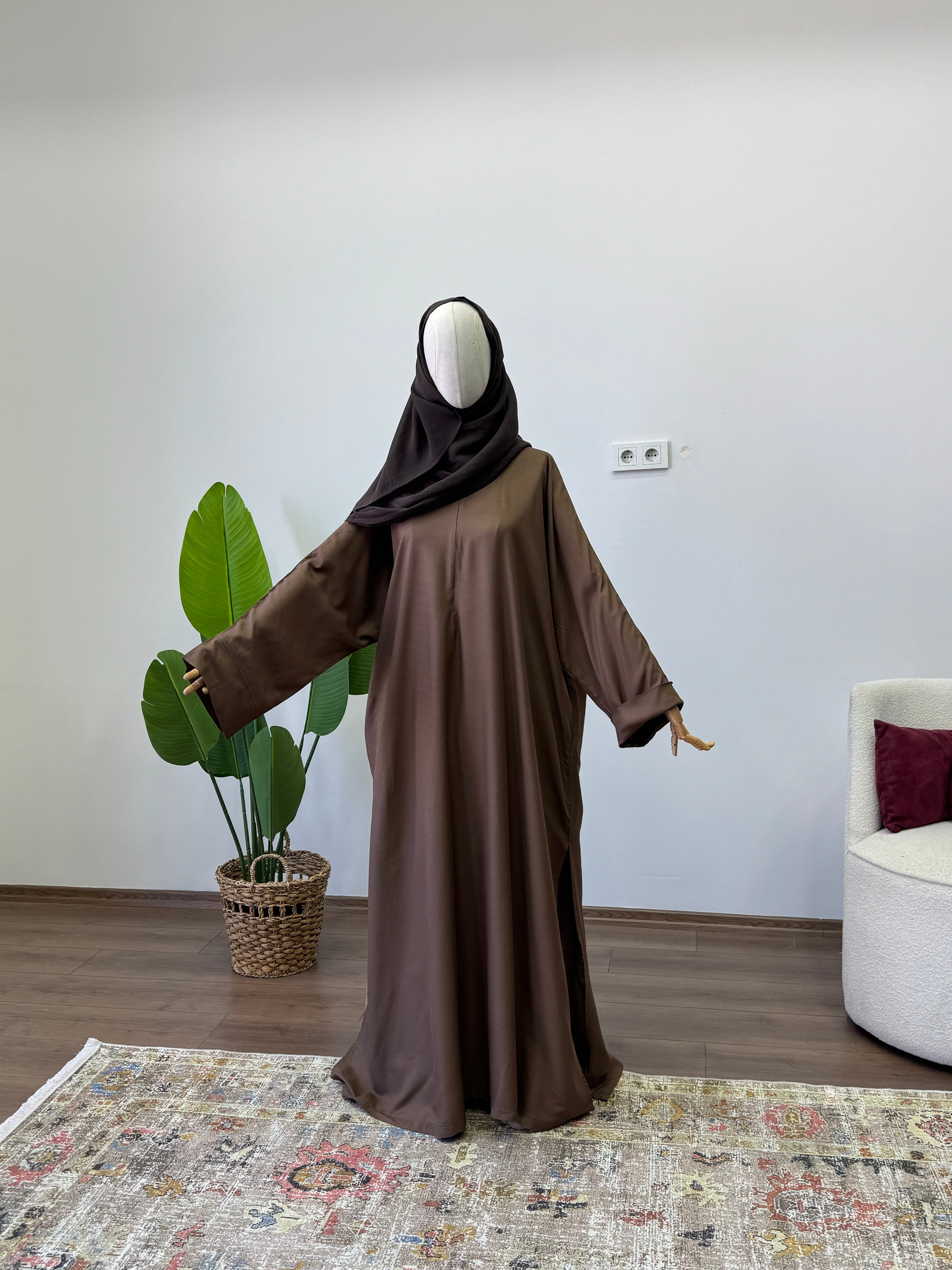 Lal Abaya / Toprak - Pamuk Gabardin