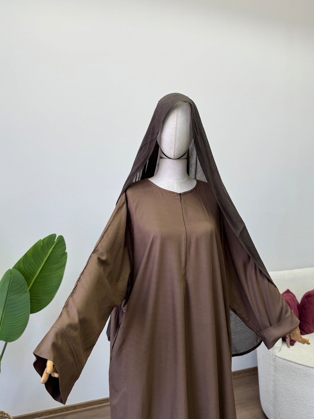 Lal Abaya / Toprak - Pamuk Gabardin