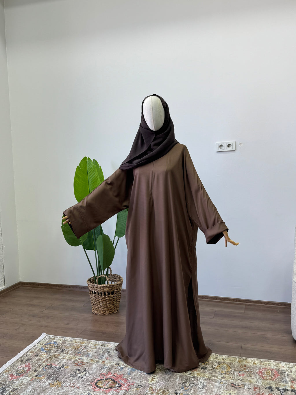 Lal Abaya / Toprak - Pamuk Gabardin