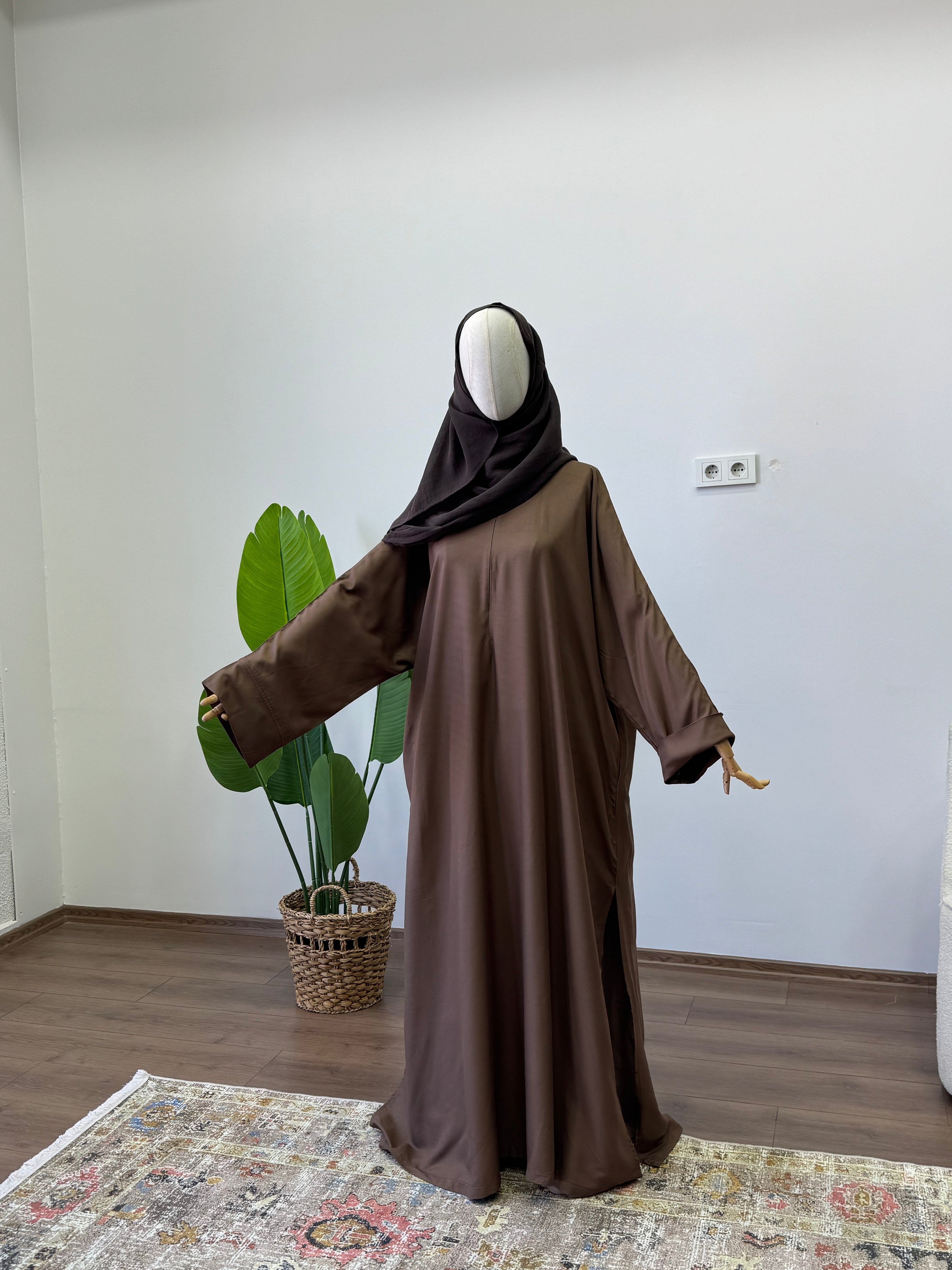 Lal Abaya / Toprak - Pamuk Gabardin