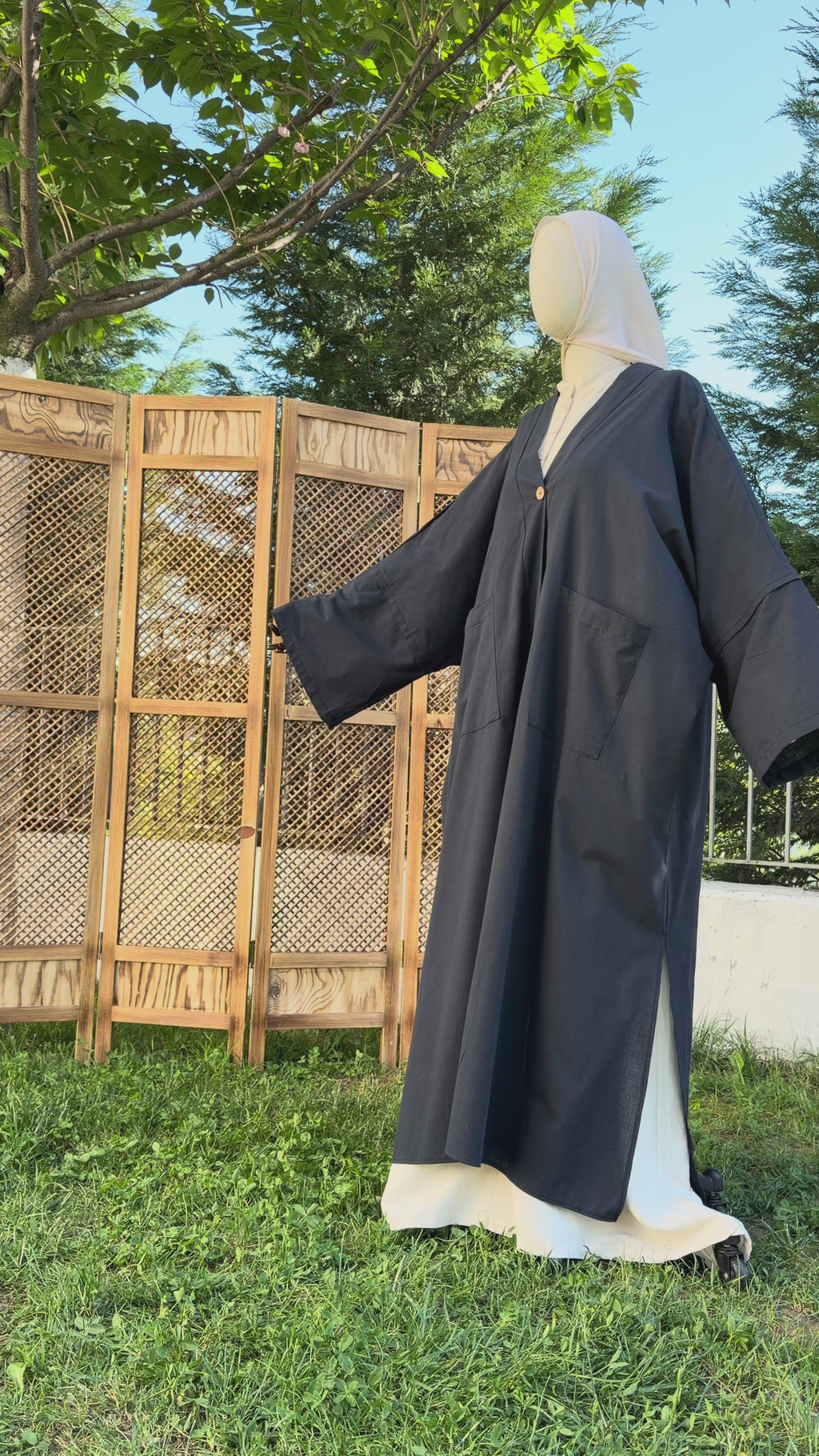 Hüma abaya - lacivert